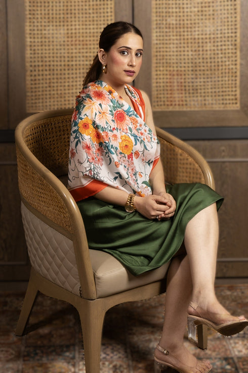 Cafe-De-Paris | Pure Silk Twill Scarf